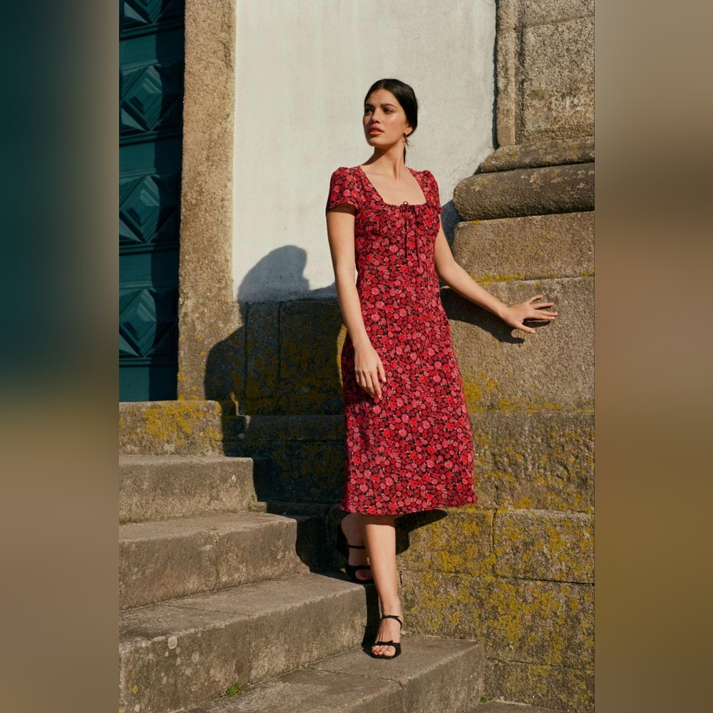 Rouje Ines Rosier Rouge Dress FR 38